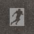 Football Player Parking Space Stencil