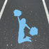 Cheerleader Parking Space Stencil