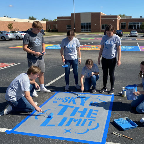 The Sky Is The Limit Parking Space Stencil