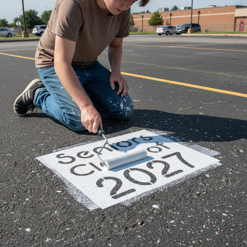 Neon Class of Parking Space Stencil