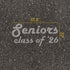 Text 'Seniors Class of '26' with measurements on pavement.