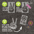 Instructions for using a Peace parking space stencil to paint on pavement.