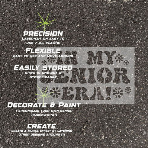 In My Senior Era Parking Space Stencil