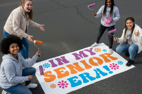 In My Senior Era Parking Space Stencil