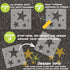 Instructions for using the Stars parking space stencil on pavement with step-by-step guidance.