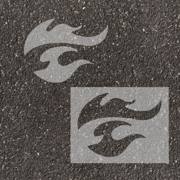 Flame Parking Space Stencils