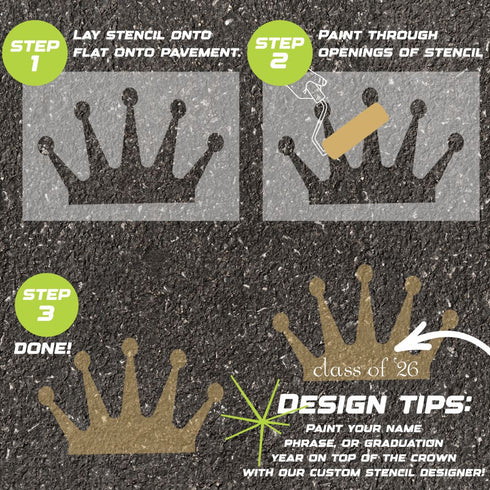 Crown Parking Space Stencil