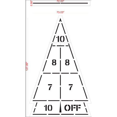 Shuffleboard Court Stencil