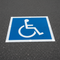 ADA Handicap Parking Stencil – Full Symbol with Blue Box & White Outline