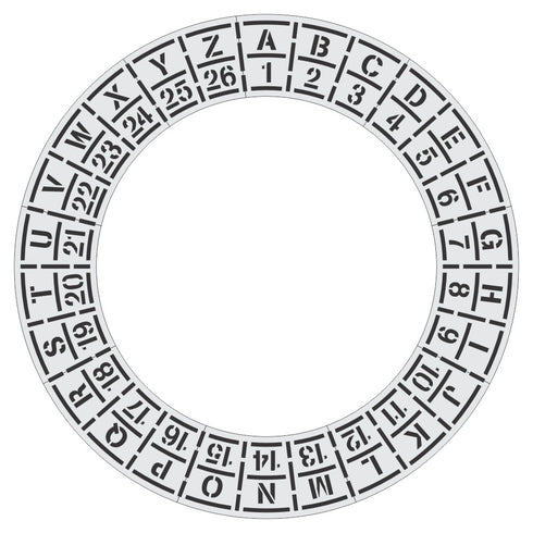 20 ft Alphabet & Number Playground Ring Stencil