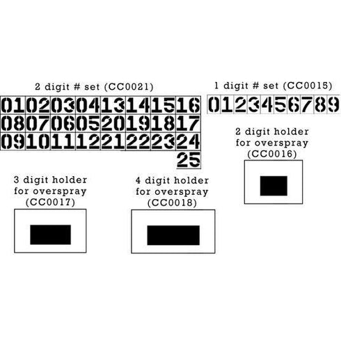 2 Digit Number Stenciling Sets
