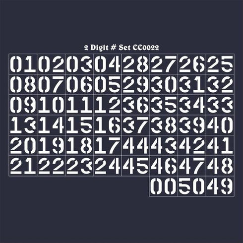 3 Digit Number Stencil Sets