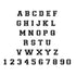 Varsity Font Letter and Number Stencil Sets