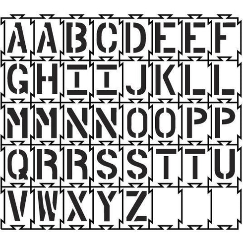 Quadra-Lock Interlocking Alphabet Stencil Set