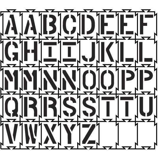 Quadra-Lock Interlocking Alphabet Stencil Set