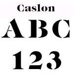 Caslon Letter and Number Stencil Sets