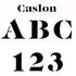 Caslon Letter and Number Stencil Sets