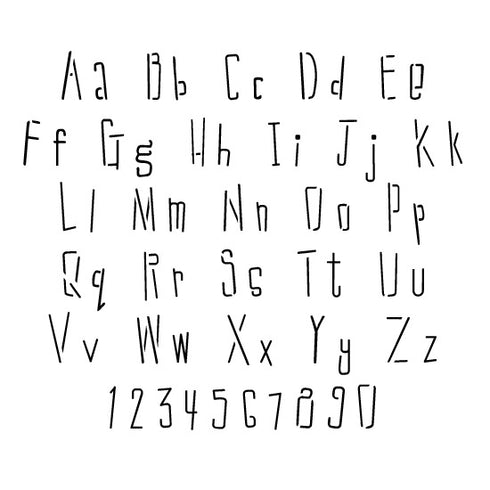Sticks Letter and Number Stencil Sets