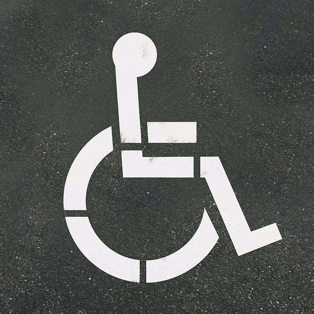 Reusable Silicone Handicap Parking Stencil - 33x36 Inch For Parking Lot Marking Q 947186 - View #11