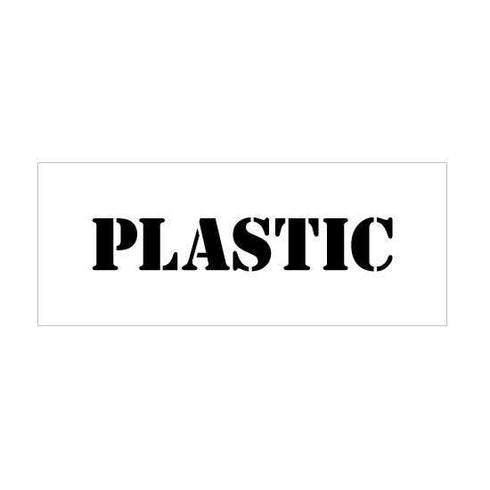 Plastic - Recycle, Trash, Waste Management Signs and Symbol Stencils