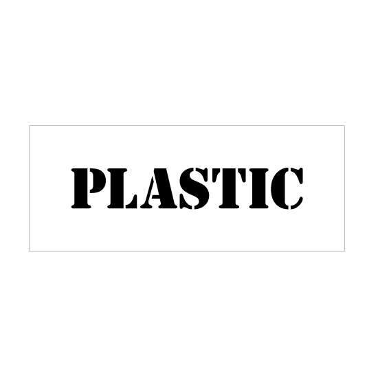 Plastic - Recycle, Trash, Waste Management Signs and Symbol Stencils