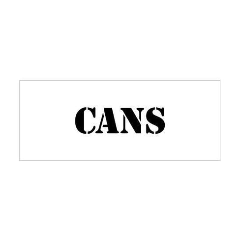 Cans - Recycle, Trash, Waste Management Signs and Symbol Stencils