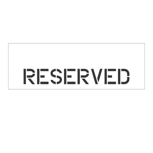 Reserved Parking Stencil