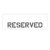 Reserved Parking Stencil