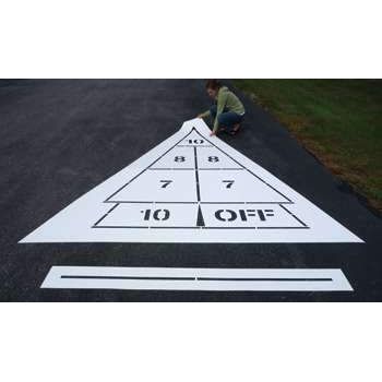 Shuffleboard Court Stencil