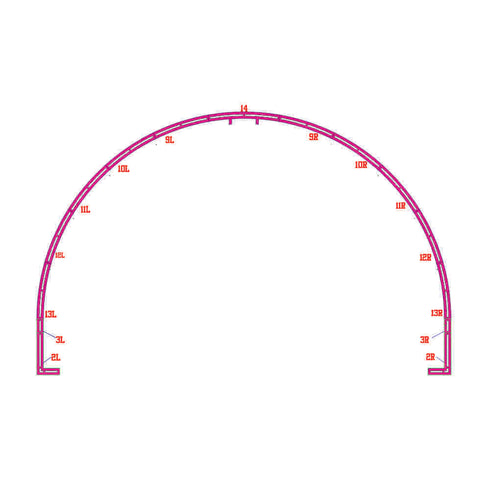 NCAA Basketball Court Stencil