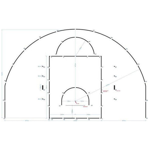 FIBA European Basketball Court Stencil