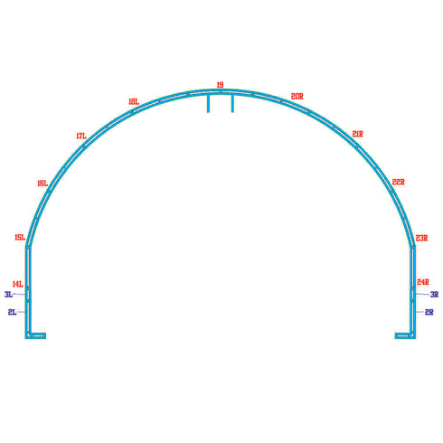 NCAA Basketball Court Stencil