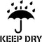 Keep Dry Shipping Symbol Stencil