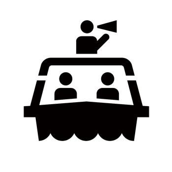 Tour Boat Recreational Guide Symbol Stencil