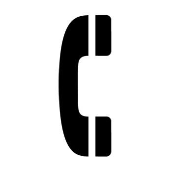 Telephone Recreational Guide Symbol Stencil