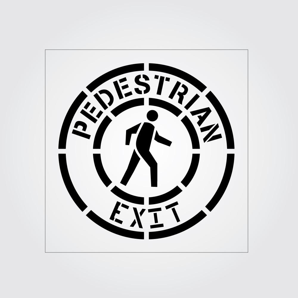 Pedestrian Exit Stencil