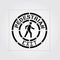 Pedestrian Exit Stencil