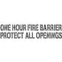 One Hour Fire Barrier Protect All Openings Stencil
