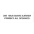 One Hour Fire Barrier Protect All Openings Stencil
