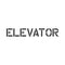Elevator sign stencil for walls.