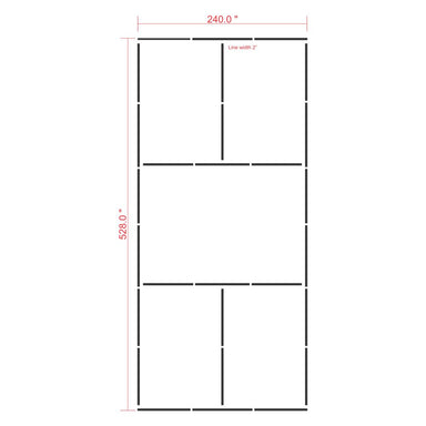 pickle ball stencil layout for a full court