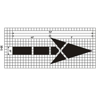 Straight Arrow Stencil MUTCD standard