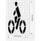 Bike with Rider Symbol MUTCD Standard Pavement Stencil