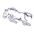 Leaping Bronco Mascot Stencil