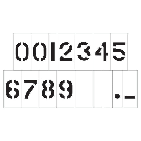 Magnetic Number stencils Set for use on metal