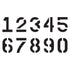 parking lot number letter stencils pavement curb painting
