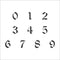 Number stencil set for craft painting fonts