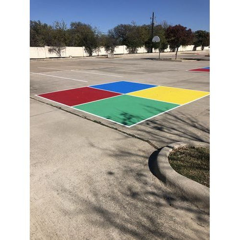 Four Square Playground Stencil