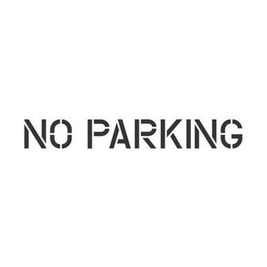 No Parking Stencil