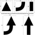 Straight Arrow, Turn Arrow stencils Kit parking Lot